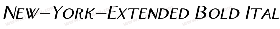 New-York-Extended Bold Italic字体转换